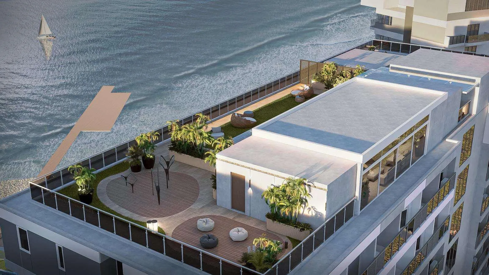 Multi-purpose roof deck - architect's perspective
