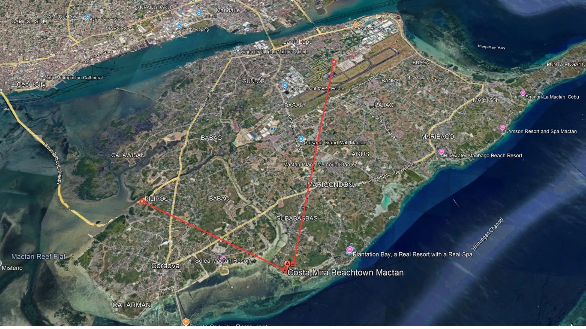 Costa Mira Mactan project location map