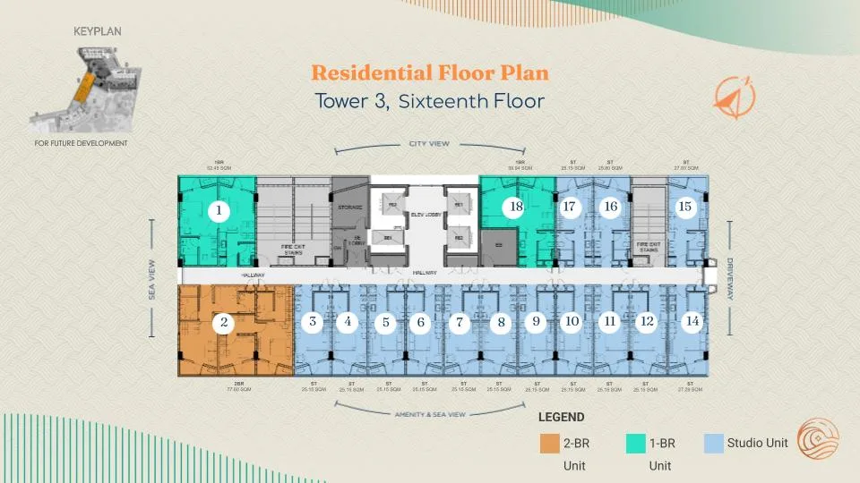 Costa Mira Tower 3 16th floor plan