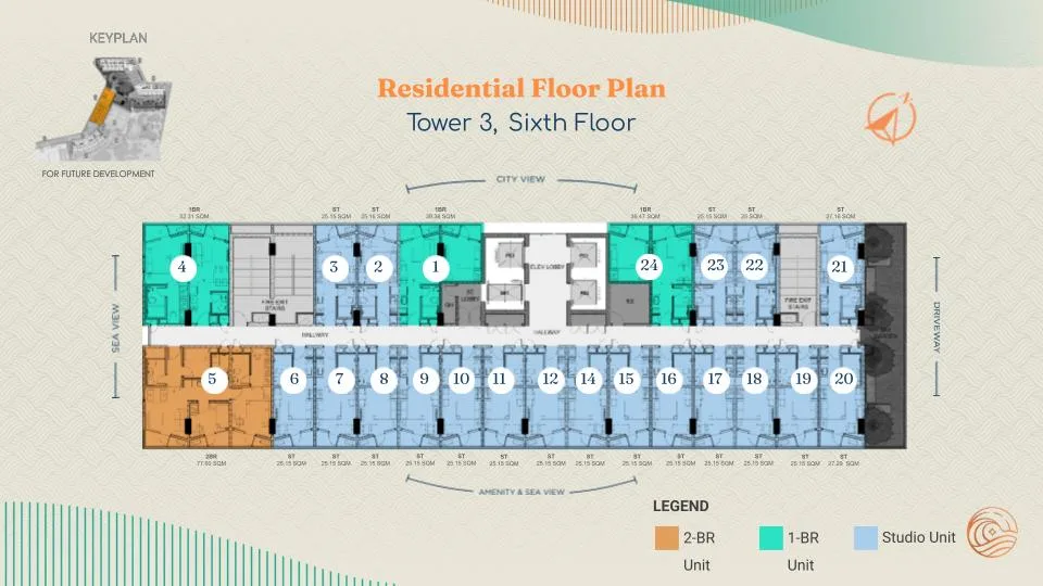 Costa Mira Tower 3 6th floor plan