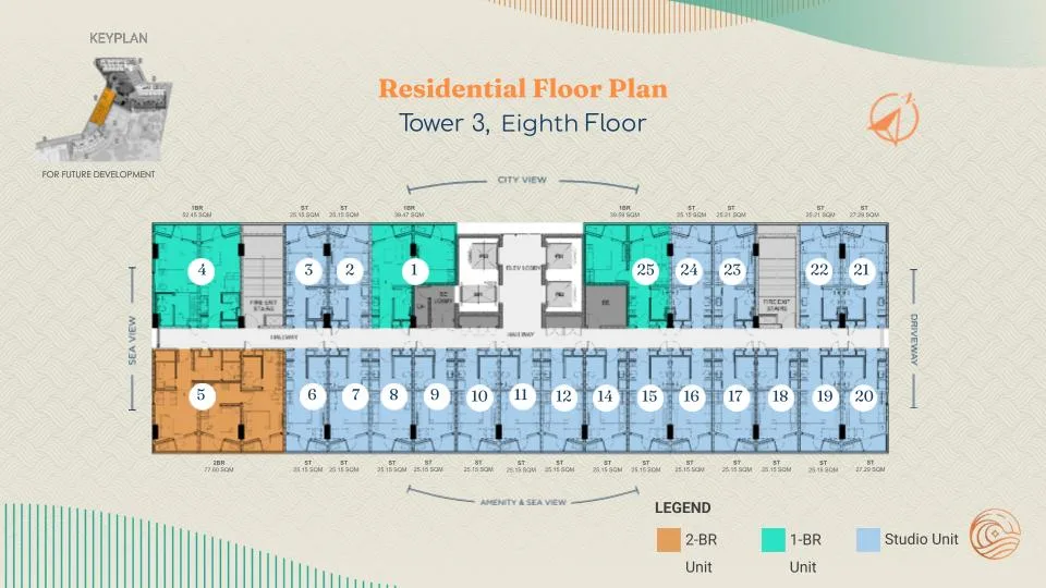 Costa Mira Tower 3 8th floor plan