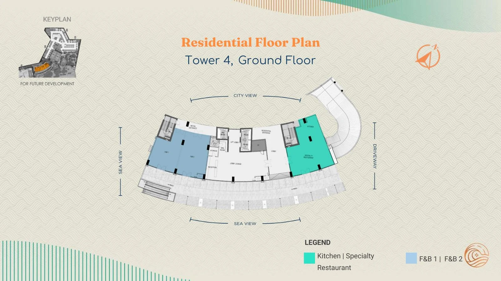 Costa Mira Tower 4 Ground floor - F&B / specialty restaurant plan