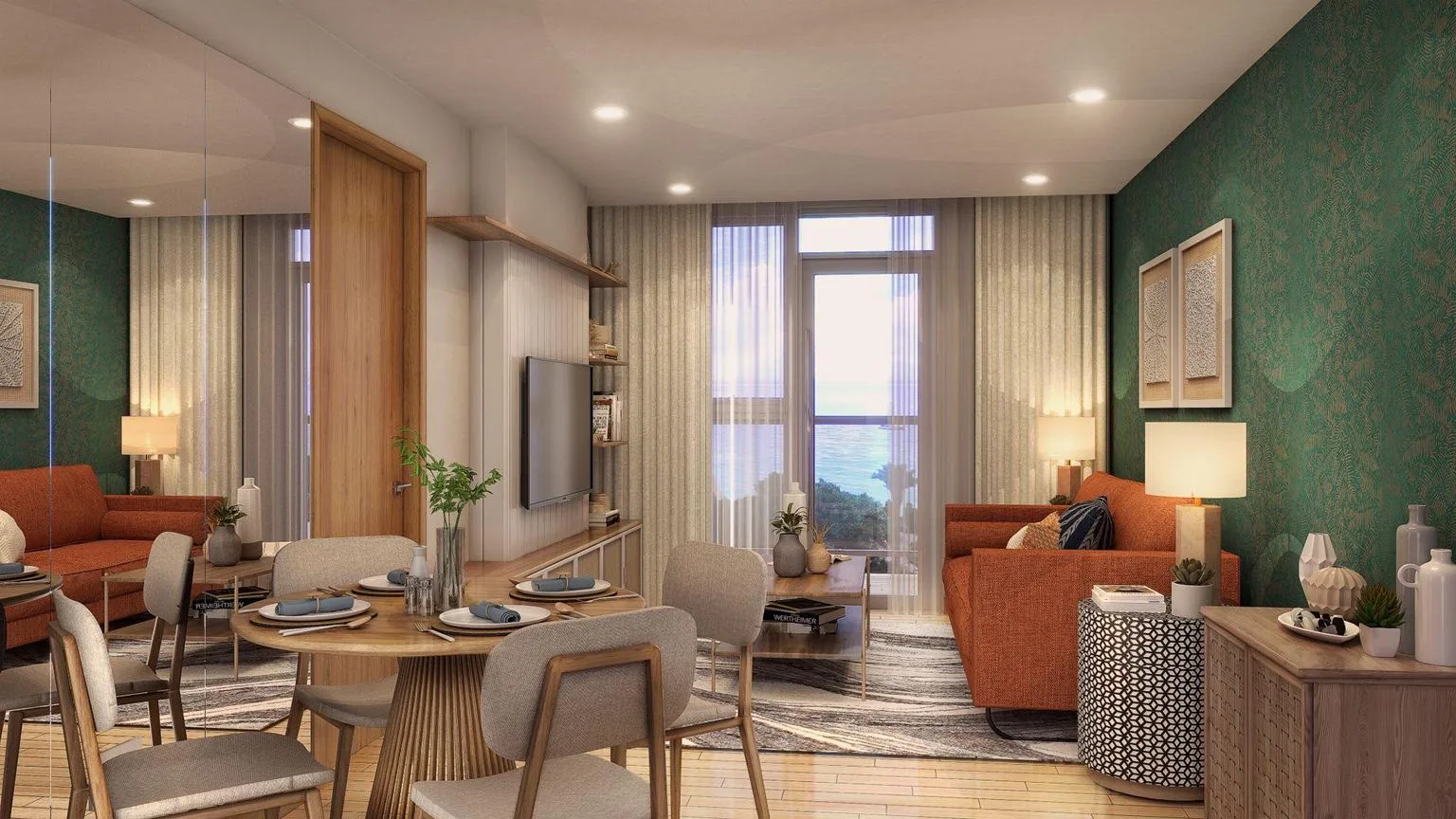 Tower 3 1 Bedroom - Compact architect's perspective